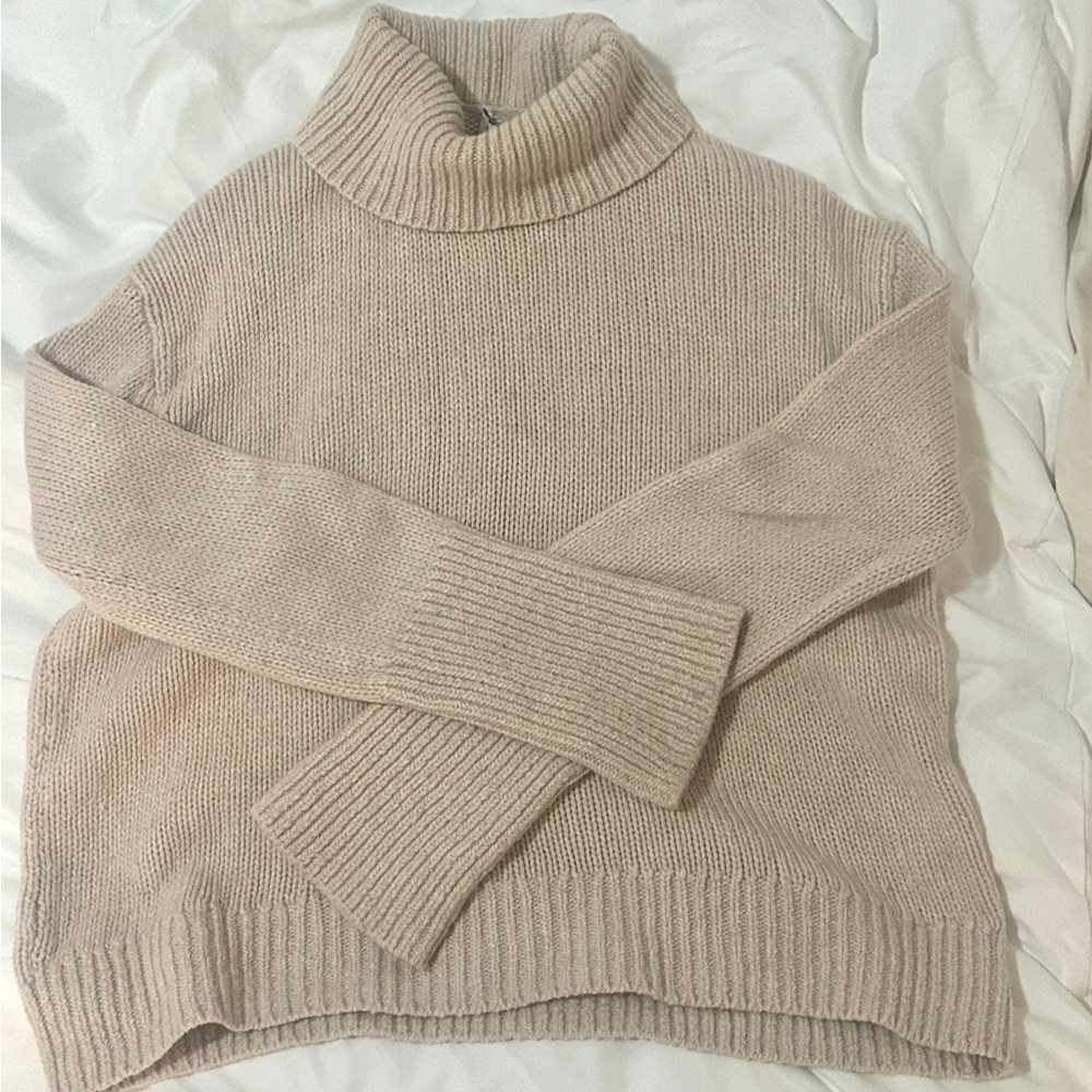cashmere wool cream turtleneck